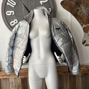 Rare Victoria's Secret Pink silver Puffe